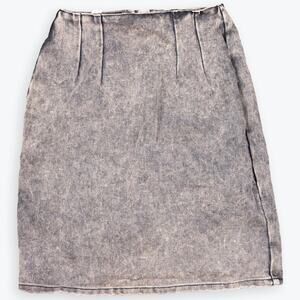Authentic Extra Sportswear Stonewash Gray Denim Juniors Skirt 3